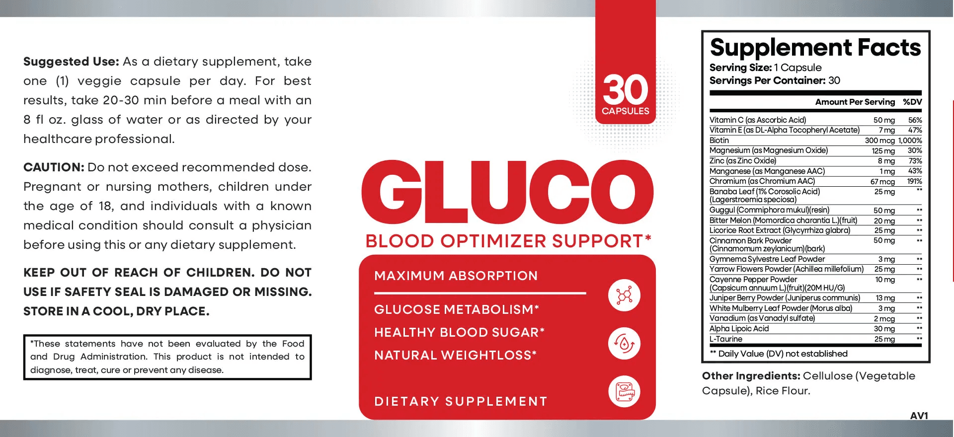 3 Bottle Ultimate Bundle supplement facts label